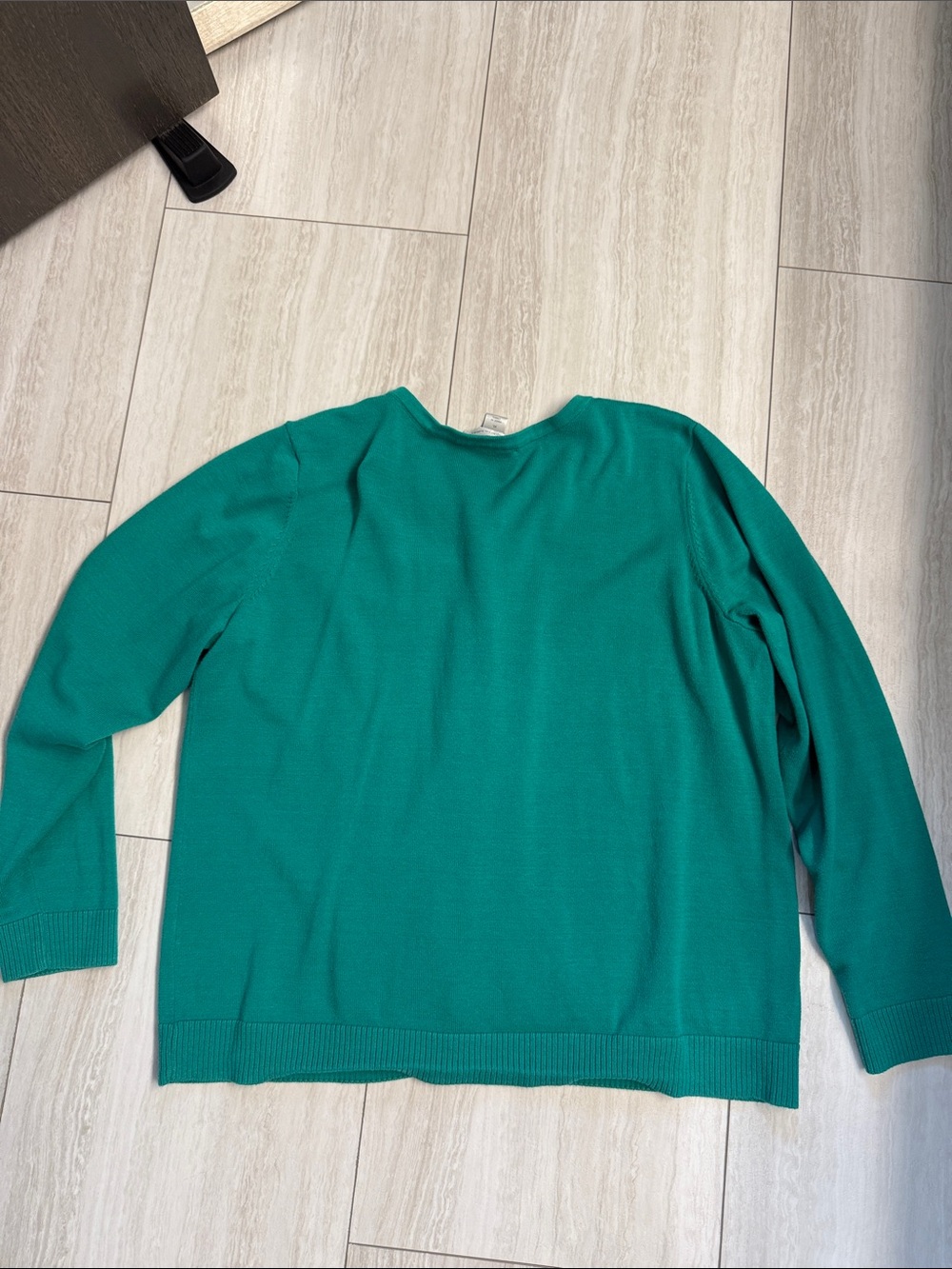 Christopher & Banks Green Crewneck Button Cardigan xl - Picture 4 of 4